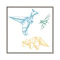 Picture of Geo Dinosaurs II _GroupedProduct_Square_Mini_ _GroupedProduct_Square_Canvas_Framed_