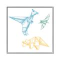 Picture of Geo Dinosaurs II _GroupedProduct_Square_Mini_ _GroupedProduct_Square_Canvas_Framed_