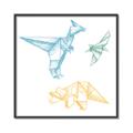 Picture of Geo Dinosaurs II _GroupedProduct_Square_Mini_ _GroupedProduct_Square_Canvas_Framed_