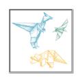 Picture of Geo Dinosaurs II _GroupedProduct_Square_Mini_ _GroupedProduct_Square_Canvas_Framed_