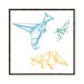 Picture of Geo Dinosaurs II _GroupedProduct_Square_Mini_ _GroupedProduct_Square_Canvas_Framed_