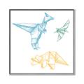 Picture of Geo Dinosaurs II _GroupedProduct_Square_Mini_ _GroupedProduct_Square_Canvas_Framed_