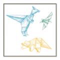 Picture of Geo Dinosaurs II _GroupedProduct_Square_Mini_ _GroupedProduct_Square_Canvas_Framed_