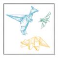 Picture of Geo Dinosaurs II _GroupedProduct_Square_Mini_ _GroupedProduct_Square_Canvas_Framed_