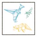 Picture of Geo Dinosaurs II _GroupedProduct_Square_Mini_ _GroupedProduct_Square_Canvas_Framed_