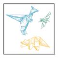 Picture of Geo Dinosaurs II _GroupedProduct_Square_Mini_ _GroupedProduct_Square_Canvas_Framed_