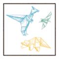 Picture of Geo Dinosaurs II _GroupedProduct_Square_Mini_ _GroupedProduct_Square_Canvas_Framed_