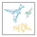 Picture of Geo Dinosaurs II _GroupedProduct_Square_Mini_ _GroupedProduct_Square_Canvas_Framed_