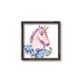 Picture of Pink Floral Unicorn _GroupedProduct_Square_Mini_ _GroupedProduct_Square_Canvas_Framed_