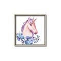 Picture of Pink Floral Unicorn _GroupedProduct_Square_Mini_ _GroupedProduct_Square_Canvas_Framed_