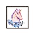 Picture of Pink Floral Unicorn _GroupedProduct_Square_Mini_ _GroupedProduct_Square_Canvas_Framed_