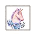Picture of Pink Floral Unicorn _GroupedProduct_Square_Mini_ _GroupedProduct_Square_Canvas_Framed_