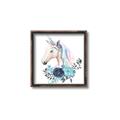 Picture of Blue Floral Unicorn _GroupedProduct_Square_Mini_ _GroupedProduct_Square_Canvas_Framed_