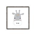 Picture of Hippo Drawing _GroupedProduct_Square_Mini_ _GroupedProduct_Square_Canvas_Framed_