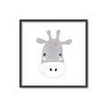 Picture of Hippo Drawing _GroupedProduct_Square_Mini_ _GroupedProduct_Square_Canvas_Framed_