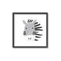 Picture of Zebra Drawing _GroupedProduct_Square_Mini_ _GroupedProduct_Square_Canvas_Framed_