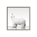 Picture of Singular Polar Bear _GroupedProduct_Square_Mini_ _GroupedProduct_Square_Canvas_Framed_