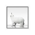 Picture of Singular Polar Bear _GroupedProduct_Square_Mini_ _GroupedProduct_Square_Canvas_Framed_