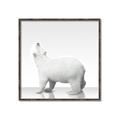 Picture of Singular Polar Bear _GroupedProduct_Square_Mini_ _GroupedProduct_Square_Canvas_Framed_