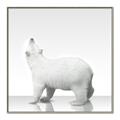 Picture of Singular Polar Bear _GroupedProduct_Square_Mini_ _GroupedProduct_Square_Canvas_Framed_