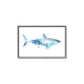 Picture of Blue Splash Shark I  _GroupedProduct_Rectangle_Landscape_Mini_ _GroupedProduct_Rectangle_Landscape_Canvas_Framed_