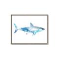 Picture of Blue Splash Shark I  _GroupedProduct_Rectangle_Landscape_Mini_ _GroupedProduct_Rectangle_Landscape_Canvas_Framed_