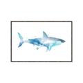 Picture of Blue Splash Shark I  _GroupedProduct_Rectangle_Landscape_Mini_ _GroupedProduct_Rectangle_Landscape_Canvas_Framed_