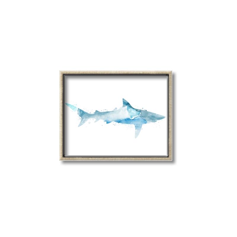 Picture of Blue Splash Shark II _GroupedProduct_Rectangle_Landscape_Mini_ _GroupedProduct_Rectangle_Landscape_Canvas_Framed_