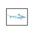 Picture of Blue Splash Shark II _GroupedProduct_Rectangle_Landscape_Mini_ _GroupedProduct_Rectangle_Landscape_Canvas_Framed_