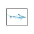 Picture of Blue Splash Shark II _GroupedProduct_Rectangle_Landscape_Mini_ _GroupedProduct_Rectangle_Landscape_Canvas_Framed_