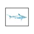 Picture of Blue Splash Shark II _GroupedProduct_Rectangle_Landscape_Mini_ _GroupedProduct_Rectangle_Landscape_Canvas_Framed_