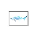 Picture of Blue Splash Shark III _GroupedProduct_Rectangle_Landscape_Mini_ _GroupedProduct_Rectangle_Landscape_Canvas_Framed_