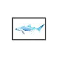 Picture of Blue Splash Shark III _GroupedProduct_Rectangle_Landscape_Mini_ _GroupedProduct_Rectangle_Landscape_Canvas_Framed_