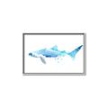 Picture of Blue Splash Shark III _GroupedProduct_Rectangle_Landscape_Mini_ _GroupedProduct_Rectangle_Landscape_Canvas_Framed_