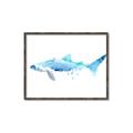Picture of Blue Splash Shark III _GroupedProduct_Rectangle_Landscape_Mini_ _GroupedProduct_Rectangle_Landscape_Canvas_Framed_