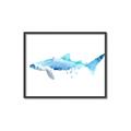 Picture of Blue Splash Shark III _GroupedProduct_Rectangle_Landscape_Mini_ _GroupedProduct_Rectangle_Landscape_Canvas_Framed_