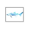 Picture of Blue Splash Shark III _GroupedProduct_Rectangle_Landscape_Mini_ _GroupedProduct_Rectangle_Landscape_Canvas_Framed_