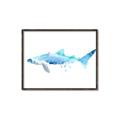 Picture of Blue Splash Shark III _GroupedProduct_Rectangle_Landscape_Mini_ _GroupedProduct_Rectangle_Landscape_Canvas_Framed_