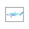 Picture of Blue Splash Shark III _GroupedProduct_Rectangle_Landscape_Mini_ _GroupedProduct_Rectangle_Landscape_Canvas_Framed_
