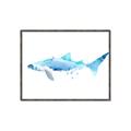 Picture of Blue Splash Shark III _GroupedProduct_Rectangle_Landscape_Mini_ _GroupedProduct_Rectangle_Landscape_Canvas_Framed_
