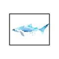 Picture of Blue Splash Shark III _GroupedProduct_Rectangle_Landscape_Mini_ _GroupedProduct_Rectangle_Landscape_Canvas_Framed_