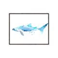 Picture of Blue Splash Shark III _GroupedProduct_Rectangle_Landscape_Mini_ _GroupedProduct_Rectangle_Landscape_Canvas_Framed_