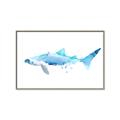 Picture of Blue Splash Shark III _GroupedProduct_Rectangle_Landscape_Mini_ _GroupedProduct_Rectangle_Landscape_Canvas_Framed_