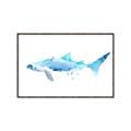 Picture of Blue Splash Shark III _GroupedProduct_Rectangle_Landscape_Mini_ _GroupedProduct_Rectangle_Landscape_Canvas_Framed_