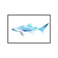 Picture of Blue Splash Shark III _GroupedProduct_Rectangle_Landscape_Mini_ _GroupedProduct_Rectangle_Landscape_Canvas_Framed_