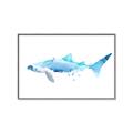 Picture of Blue Splash Shark III _GroupedProduct_Rectangle_Landscape_Mini_ _GroupedProduct_Rectangle_Landscape_Canvas_Framed_