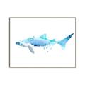 Picture of Blue Splash Shark III _GroupedProduct_Rectangle_Landscape_Mini_ _GroupedProduct_Rectangle_Landscape_Canvas_Framed_