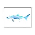 Picture of Blue Splash Shark III _GroupedProduct_Rectangle_Landscape_Mini_ _GroupedProduct_Rectangle_Landscape_Canvas_Framed_