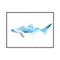 Picture of Blue Splash Shark III _GroupedProduct_Rectangle_Landscape_Mini_ _GroupedProduct_Rectangle_Landscape_Canvas_Framed_