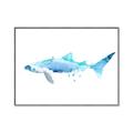Picture of Blue Splash Shark III _GroupedProduct_Rectangle_Landscape_Mini_ _GroupedProduct_Rectangle_Landscape_Canvas_Framed_